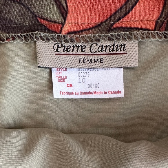 Vintage Pierre Cardin Femme Tropical Floral Faux Wrap Midi Skirt Made in Canada - Picture 5 of 8